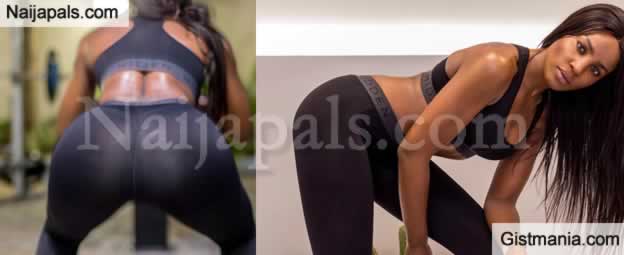 Seyi Shay showcases her bare butt in see-through leggings (Photos)