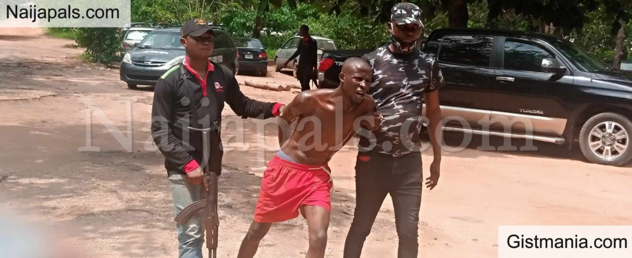 <img alt='.' class='lazyload' data-src='https://img.gistmania.com/emot/photo.png' /> PICS: <b>Notorious Cultist, Oluwatosin Ikuhemeyin Re-Arrested After Escaping Jail In Ondo</b>