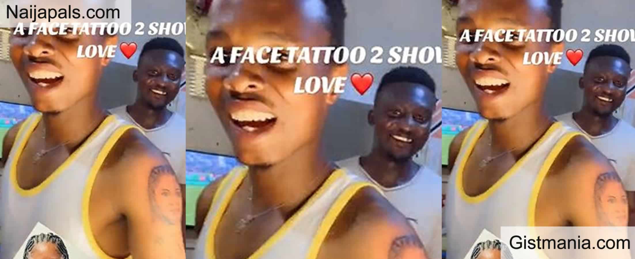 U Go Dey Trust Woman; Reactions As Man Shares Video Of Himself Getting  Tattoo Of His Wife - Gistmania