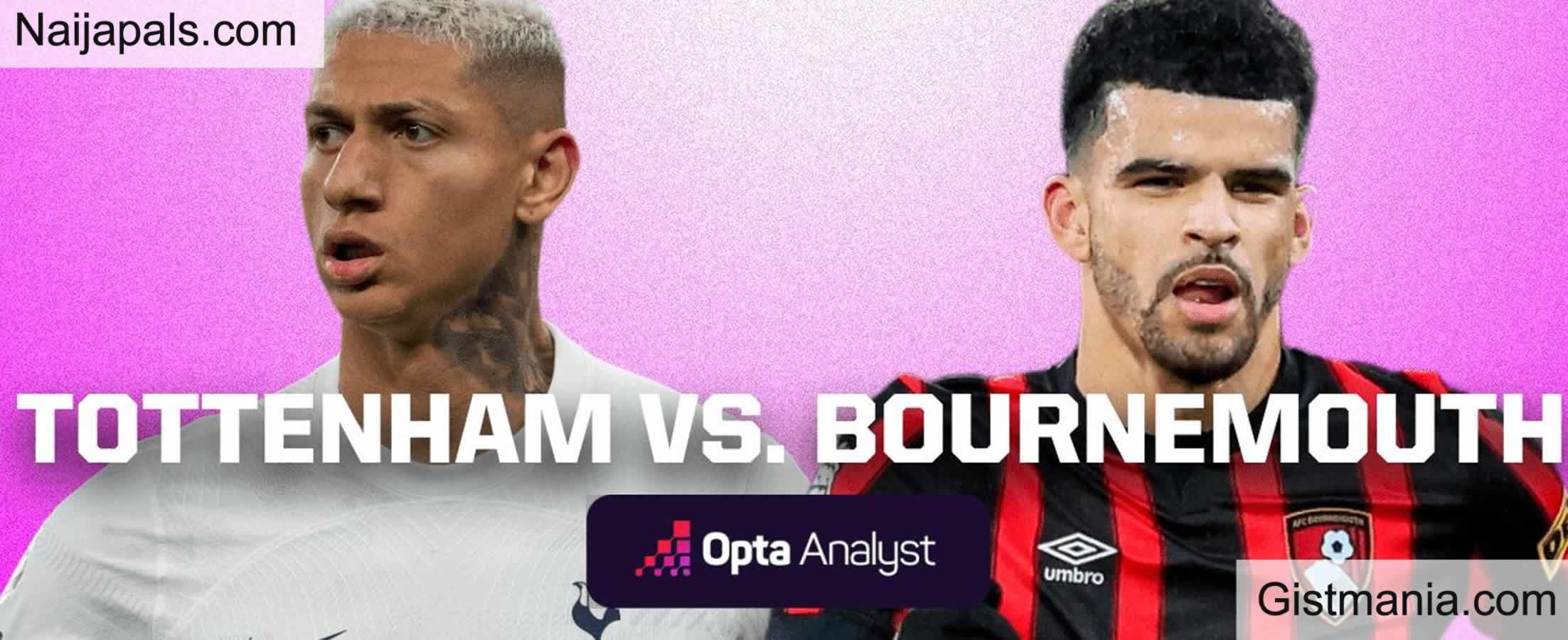 Tottenham v Bournemouth: English Premier League Match,Team News,Goal ...