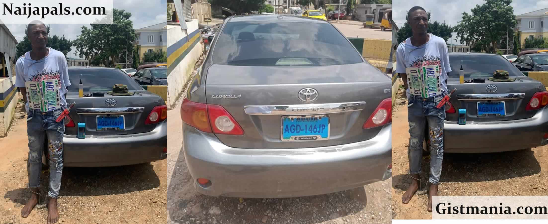 Fct Police Recover Toyota Corolla Stolen At Gunpoint Arrest Suspected Armed Robber Photo 8043