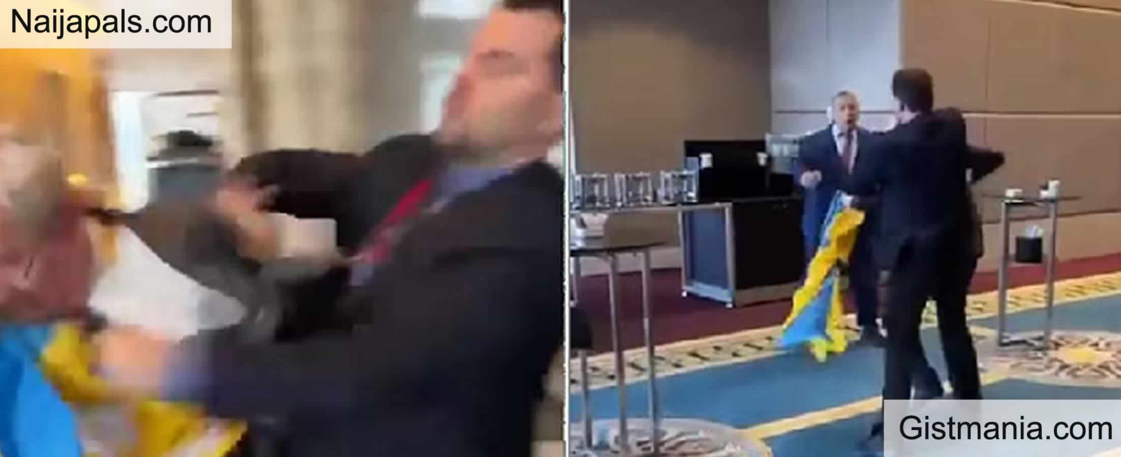 Video Of Ukrainian Delegate Exchanging Punches With Russian Official At  Summit In Turkey