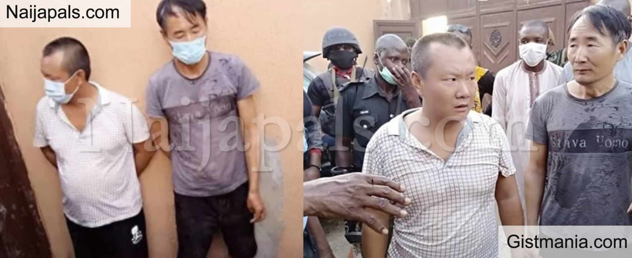 Photos: Two Chinese Men, Wang & Chu Arrested In Zamfara For Illegal 