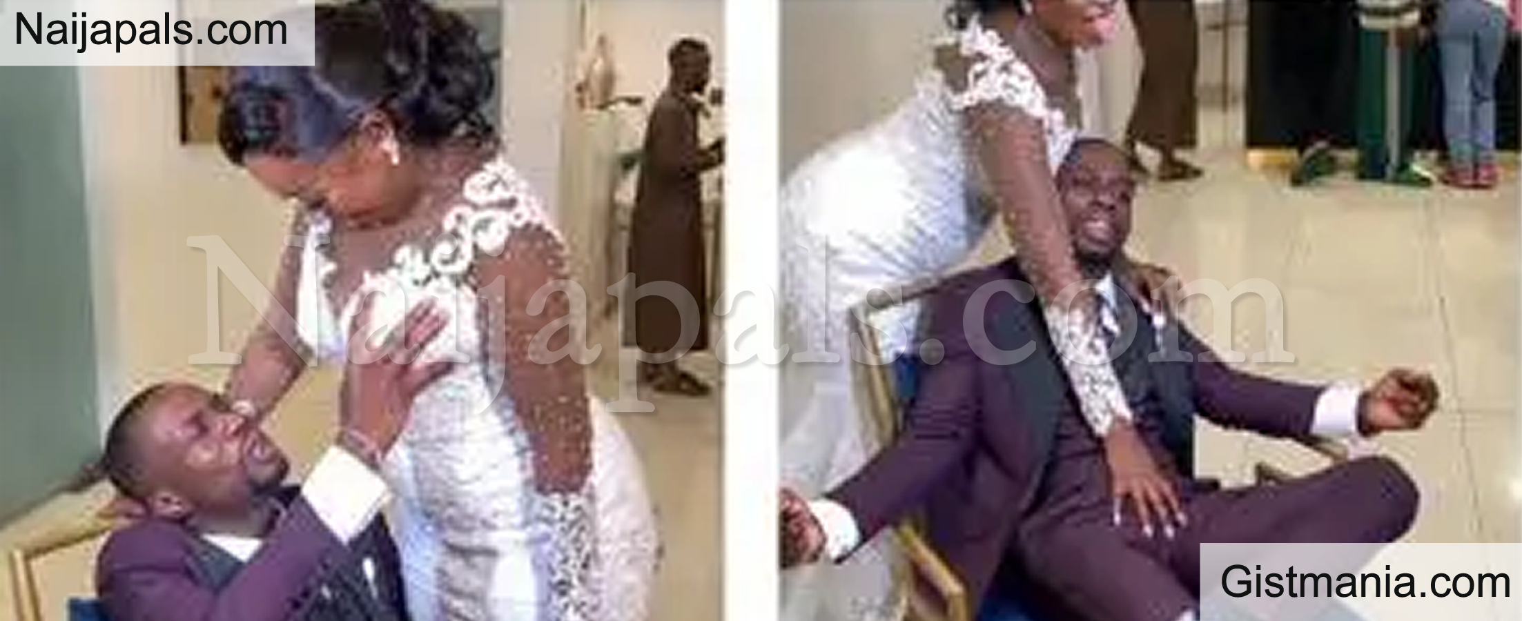 Weird Moment Nigerian Couple Hold Each Other’s Private Parts In Viral  Wedding Video