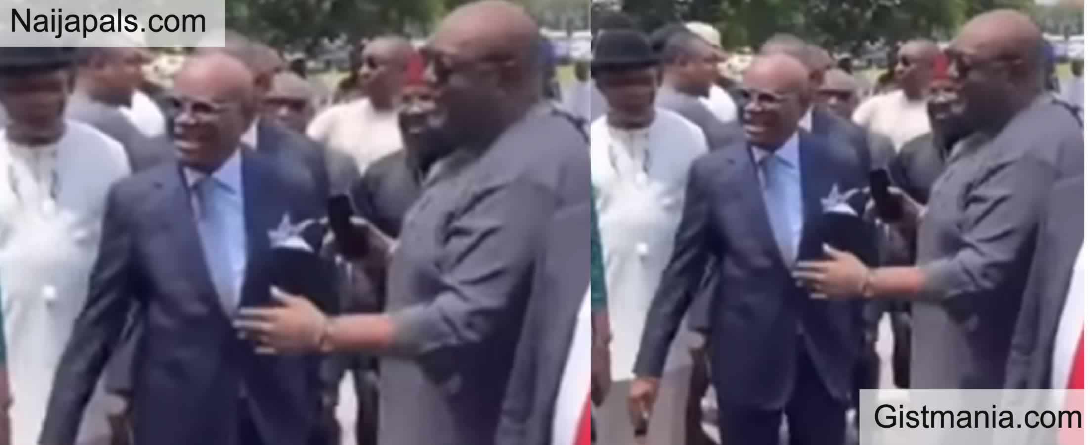 RIVERS CRISIS: FCT Minister, Wike Defies Threats, Lands in Port Harcourt (Video)